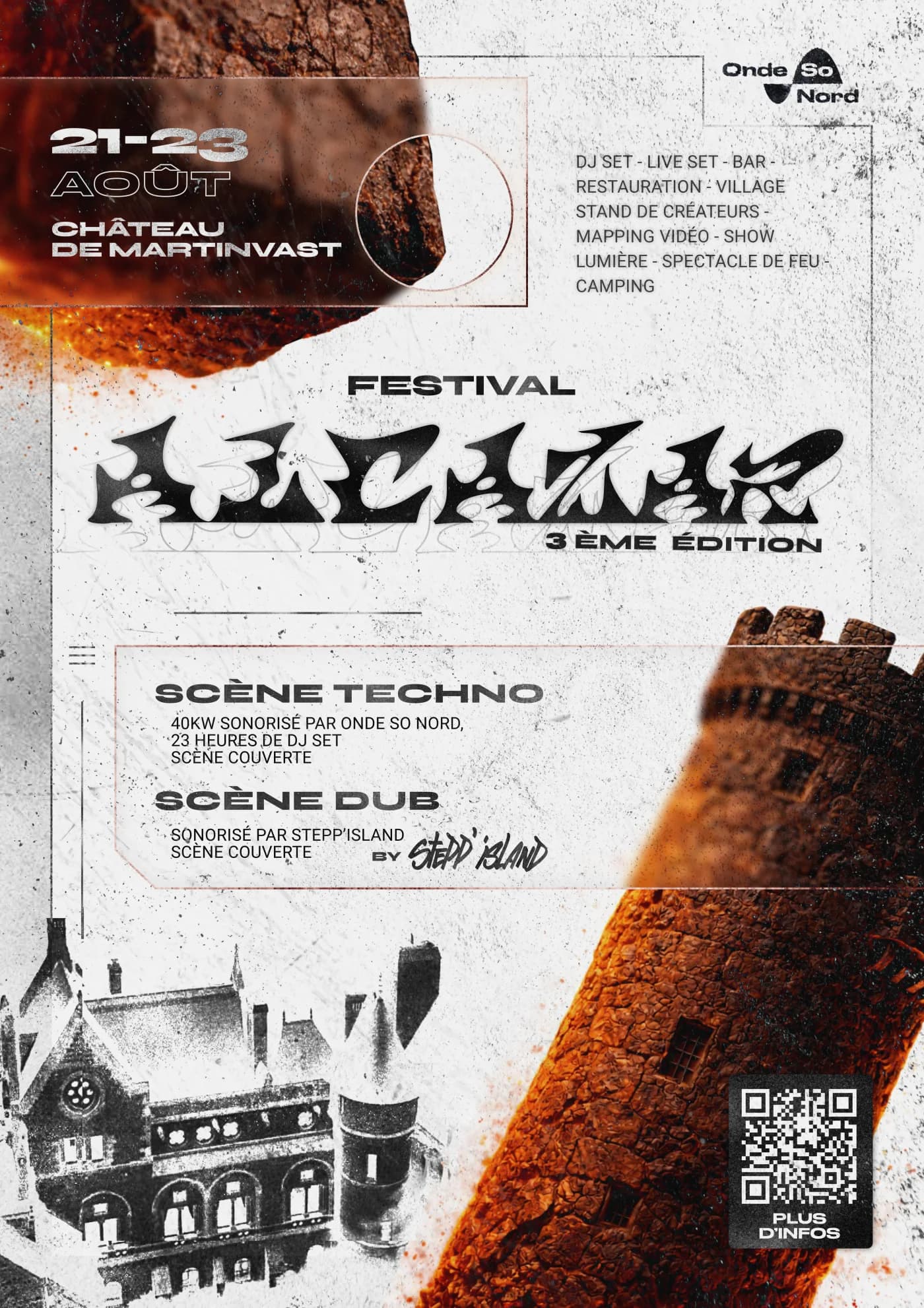 Affiche Alcazar 2026, 3e édition : scène techno et scène dub