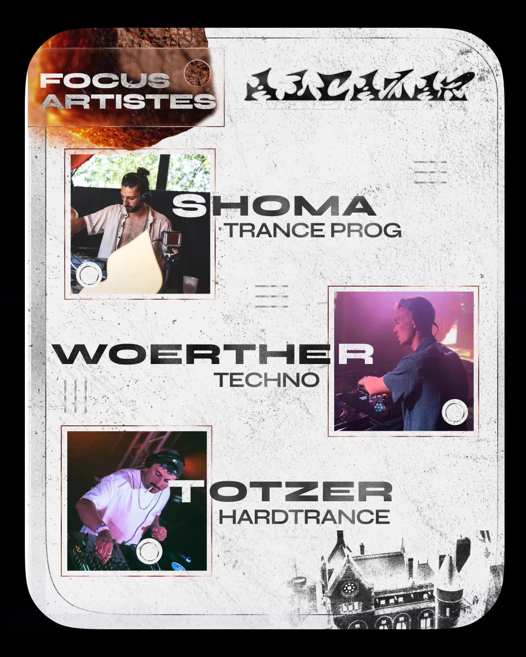 Publication Instagram : focus artistes (Shoma, Woerther, Totzer)