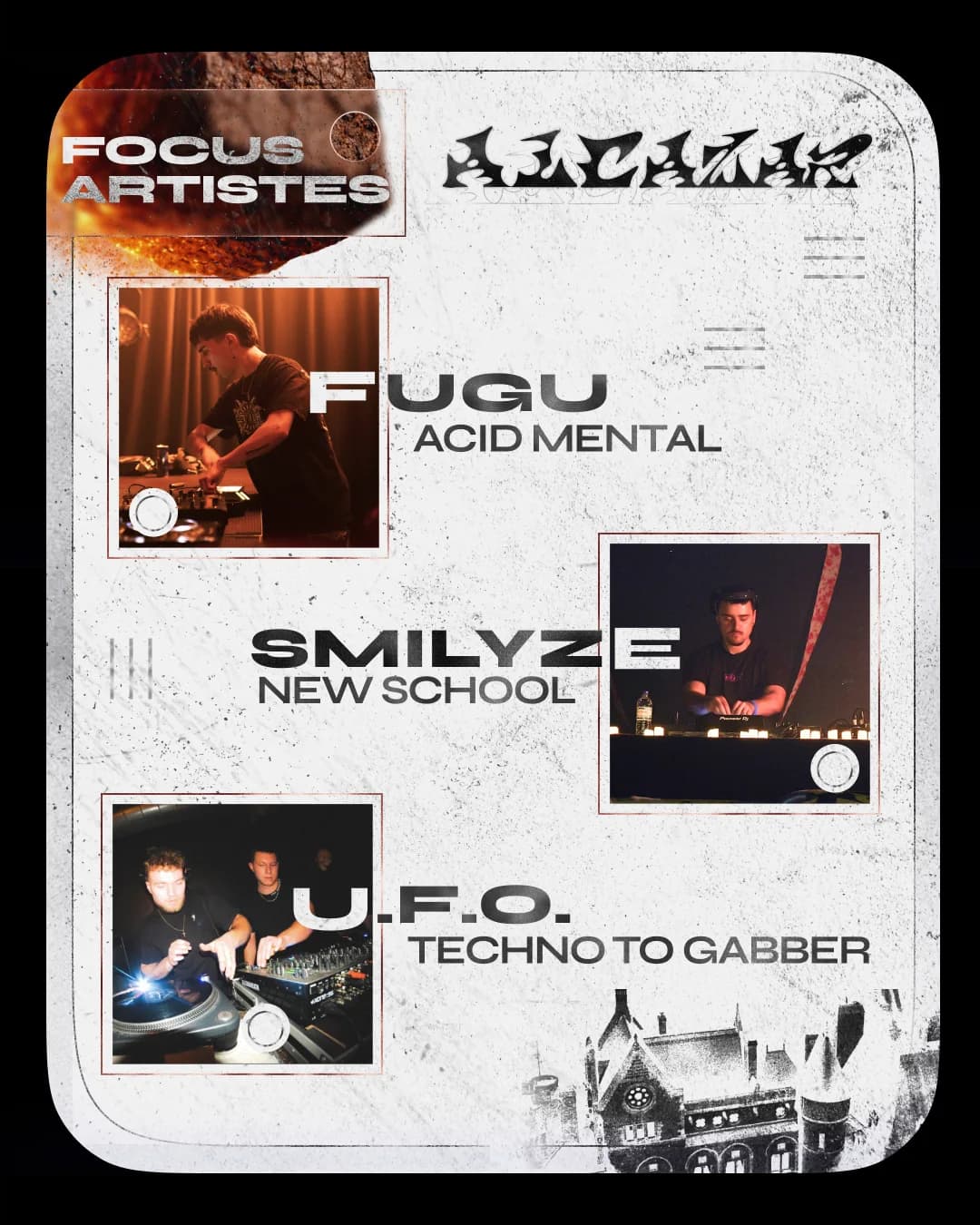 Publication Instagram : focus artistes (Fugu, Smilyze, U.F.O.)