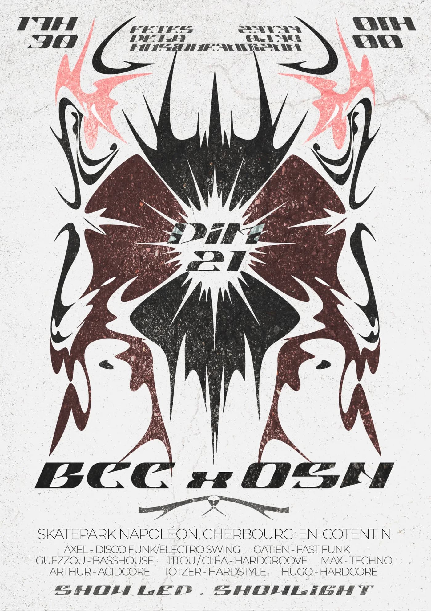 Affiche A4 BCC × OSN, version brune et rose