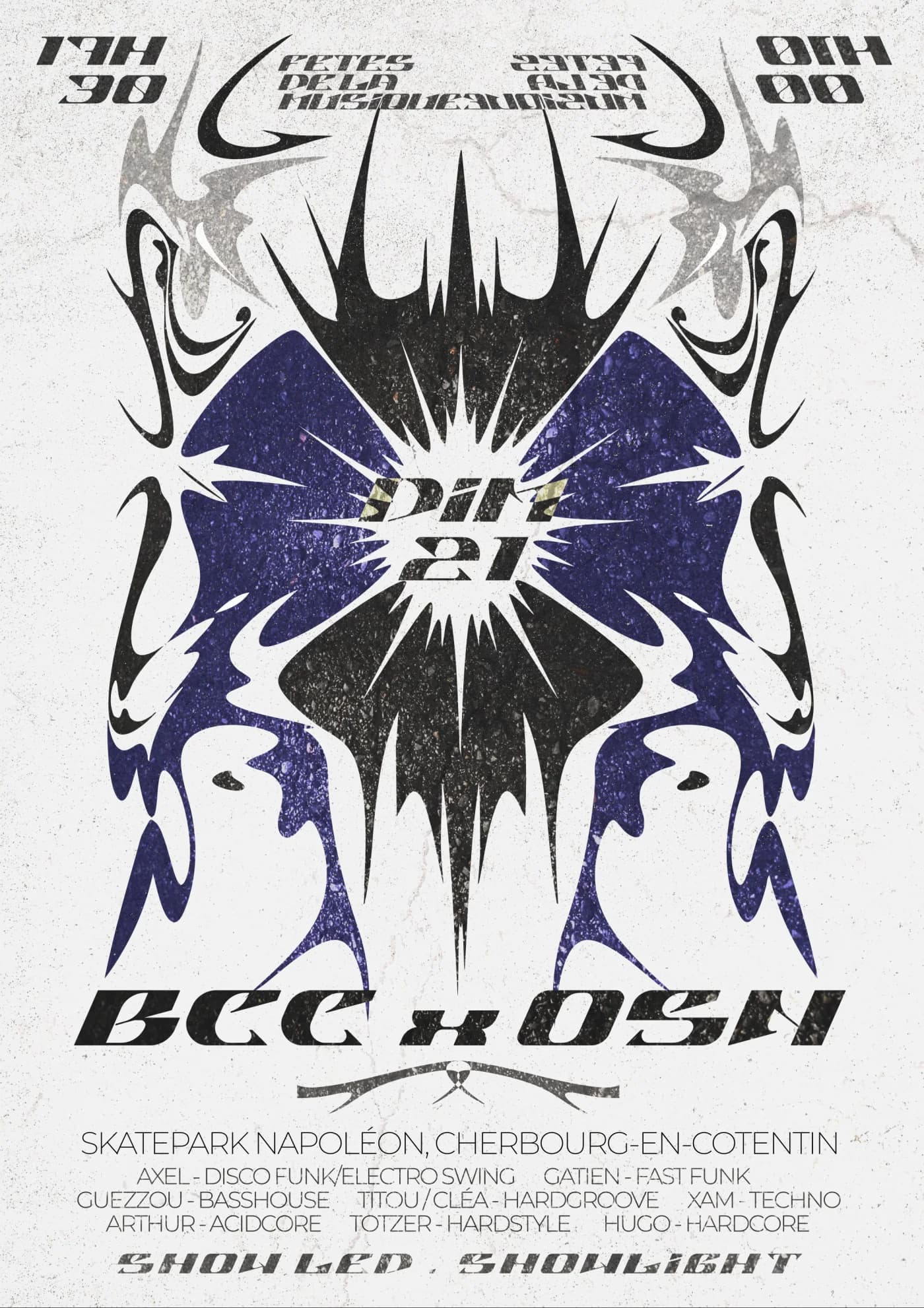 Affiche A4 BCC × OSN, version violette