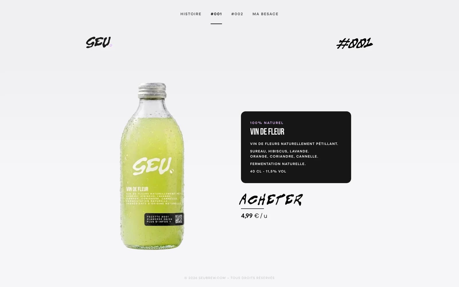 Page recette #001 du site seubrew.com