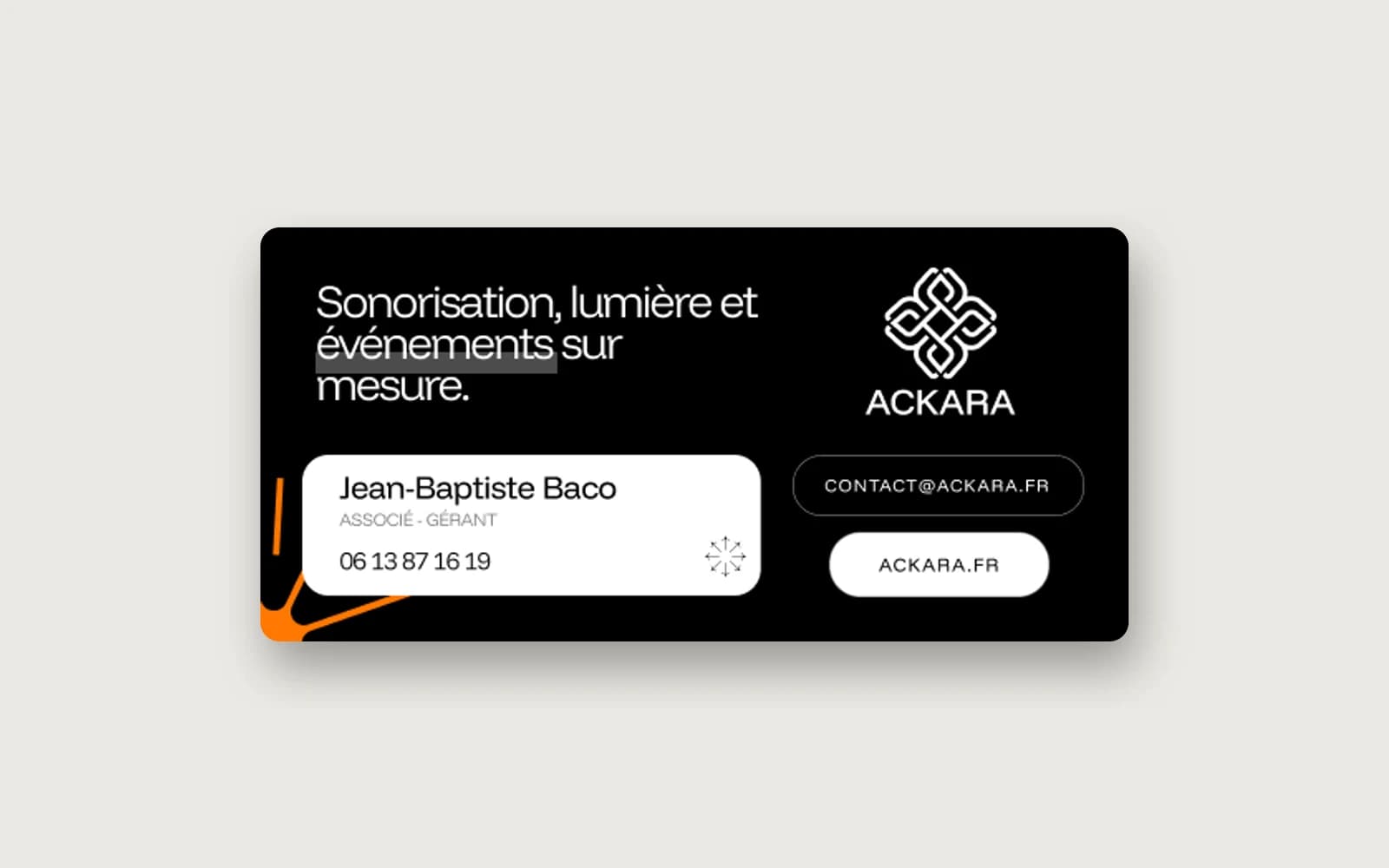 Carte de visite Ackara